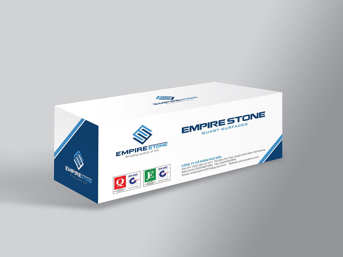 PHÚ SƠN STONE - Đặt tên và thiết kế thương hiệu mới toàn diện cho đá thạch anh Empire Stone
