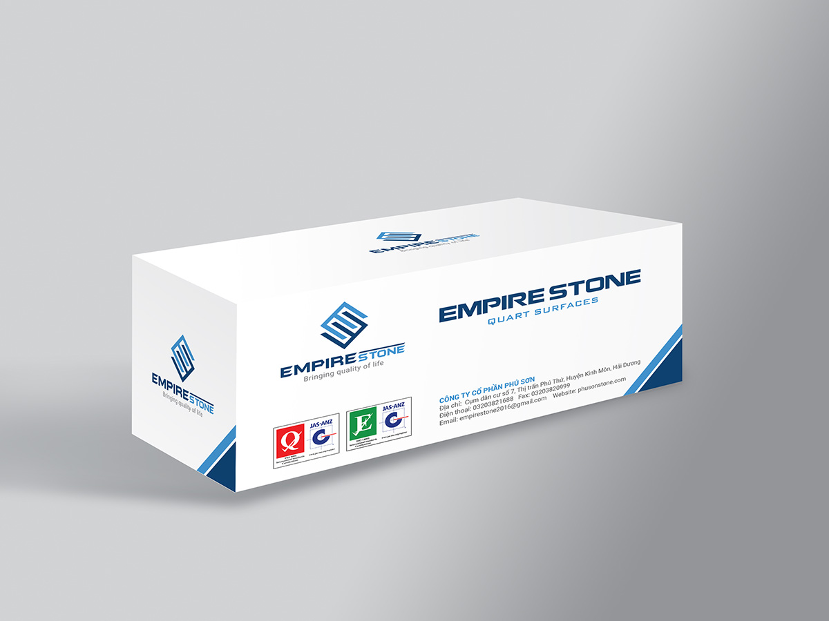 PHÚ SƠN STONE - Đặt tên và thiết kế thương hiệu mới toàn diện cho đá thạch anh Empire Stone