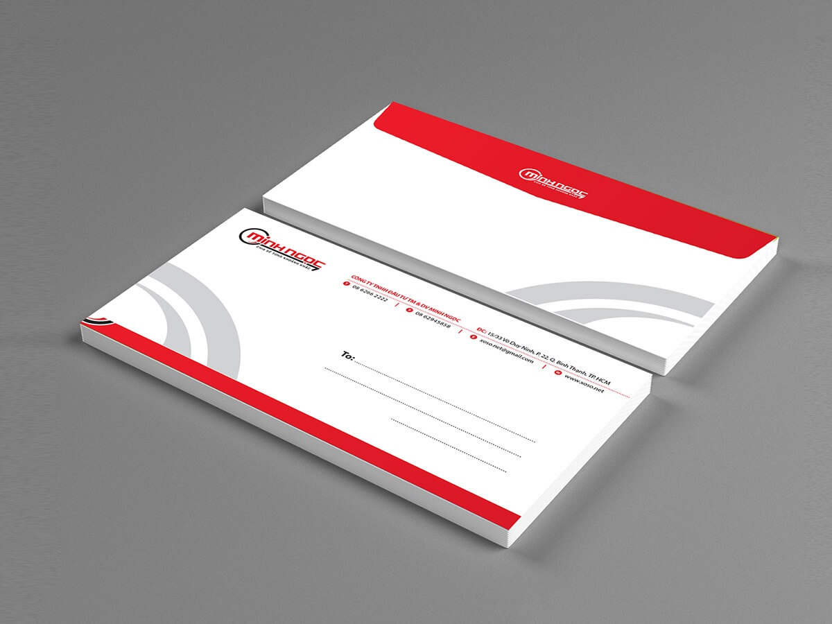 MINH NGỌC - Thiết kế logo và bộ nhận diện thương hiệu công ty xổ số kiến thiết Minh Ngọc