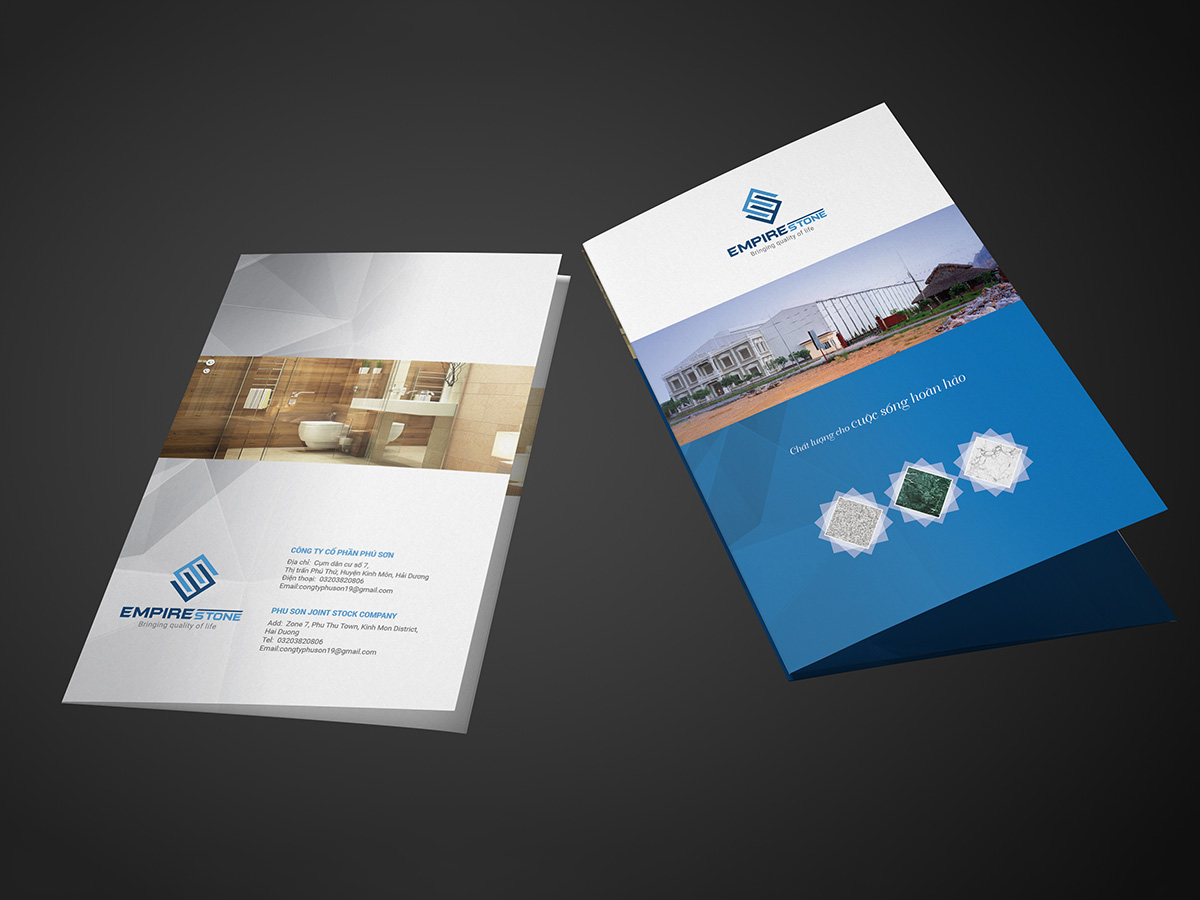 PHÚ SƠN STONE - Đặt tên và thiết kế thương hiệu mới toàn diện cho đá thạch anh Empire Stone