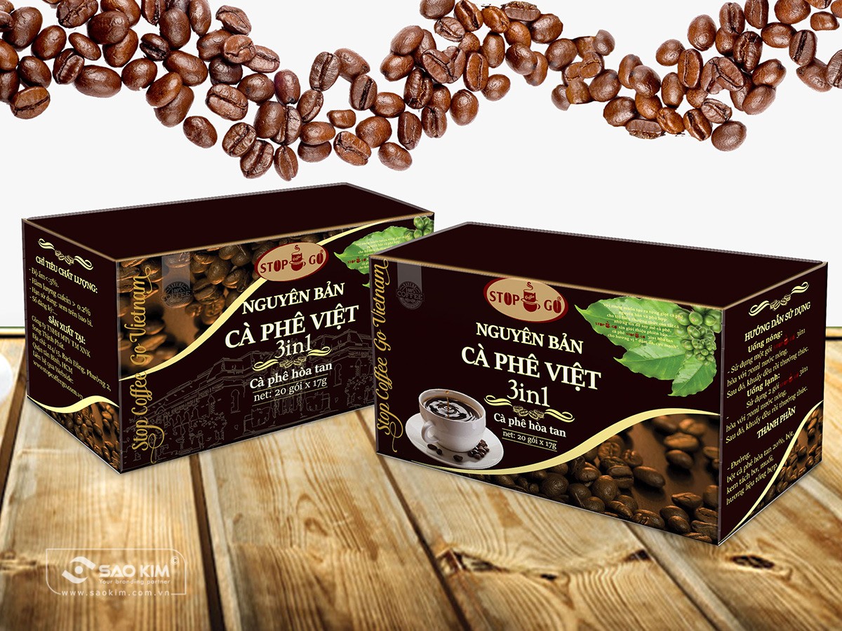 STOP COFFEE GO - Thiết kế bao bì sản phẩm cà phê cao cấp STOP COFFEE GO