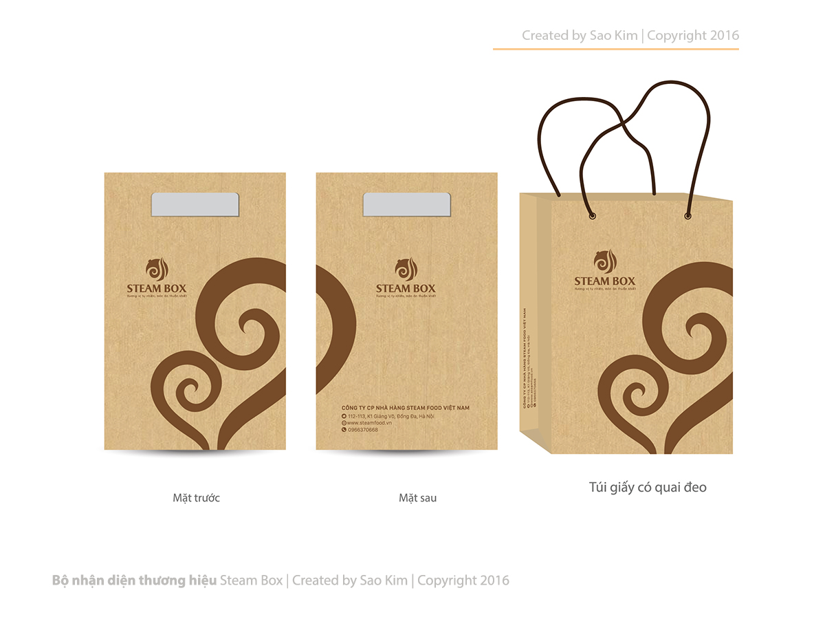 STEAM BOX - Thiết kế logo và nhận diện thương hiệu nhà hàng đồ hấp Steam Box
