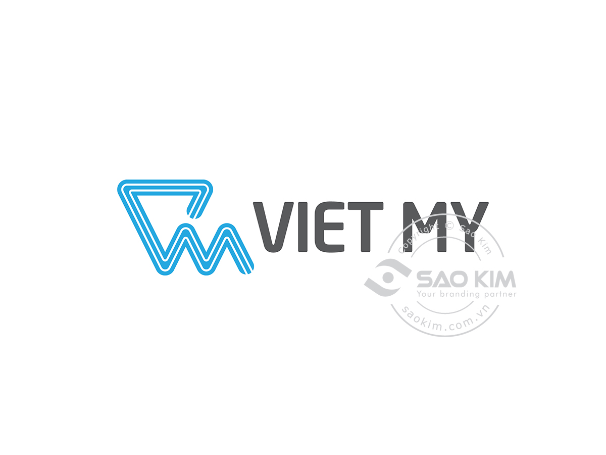 VIỆT MỸ - Thiết kế logo may gia công Việt Mỹ