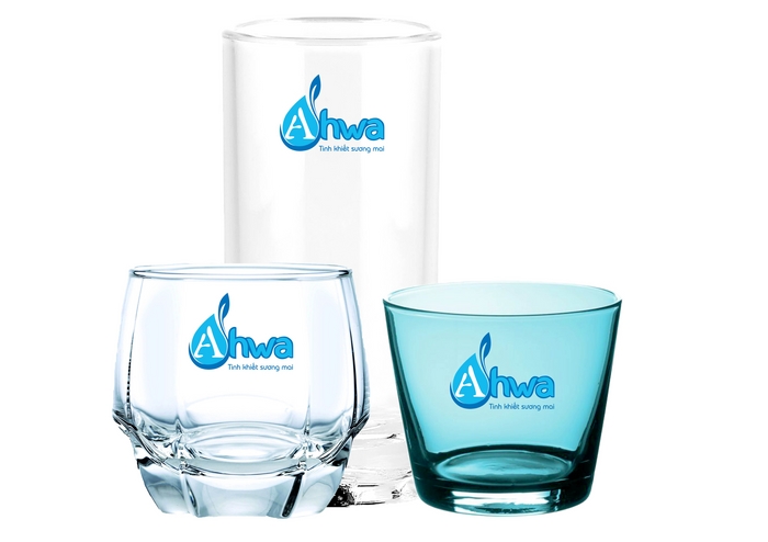 AHWA - Sáng tạo tên thương hiệu và thiết kế logo nước tinh khiết Ahwa