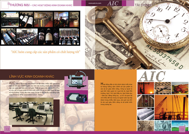 AIC - Thiết kế hồ sơ năng lực cho Công ty CP tiến bộ Quốc Tế (AIC)