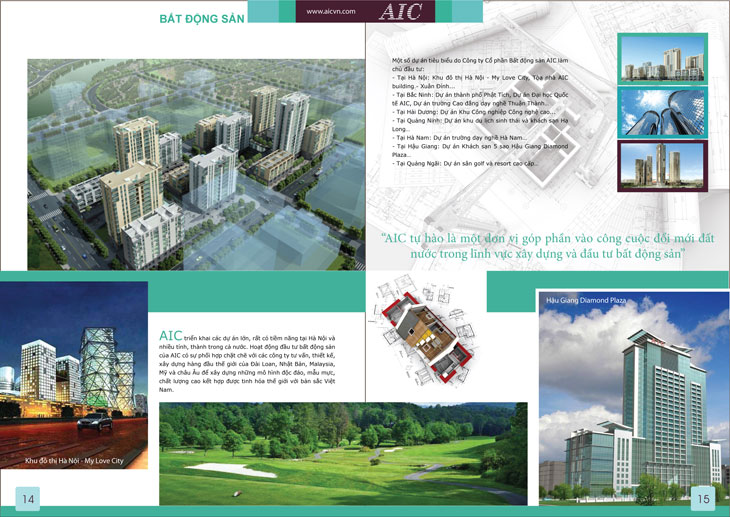 AIC - Thiết kế hồ sơ năng lực cho Công ty CP tiến bộ Quốc Tế (AIC)