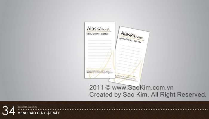 ALASKA HOTEL - Thiết kế nhận diện thương hiệu khách sạn 4* ALASKA HOTEL