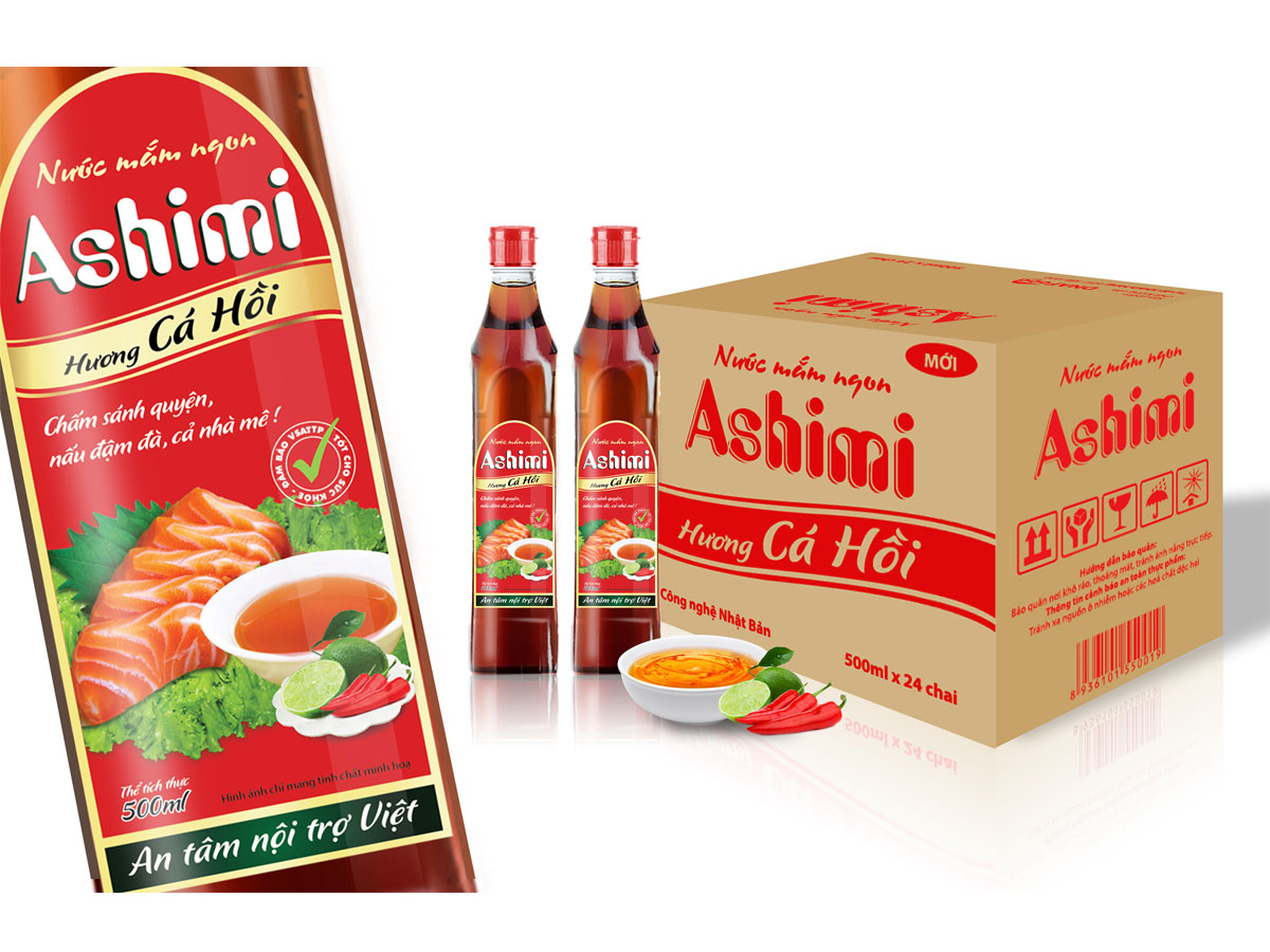 NƯỚC MẮM ASHIMI - Thiết kế nhận diện thương hiệu nước mắm Ashimi