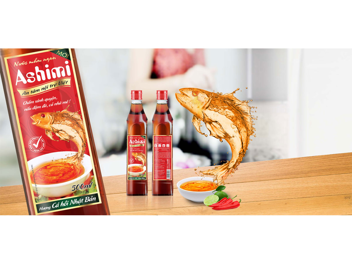 NƯỚC MẮM ASHIMI - Thiết kế nhận diện thương hiệu nước mắm Ashimi