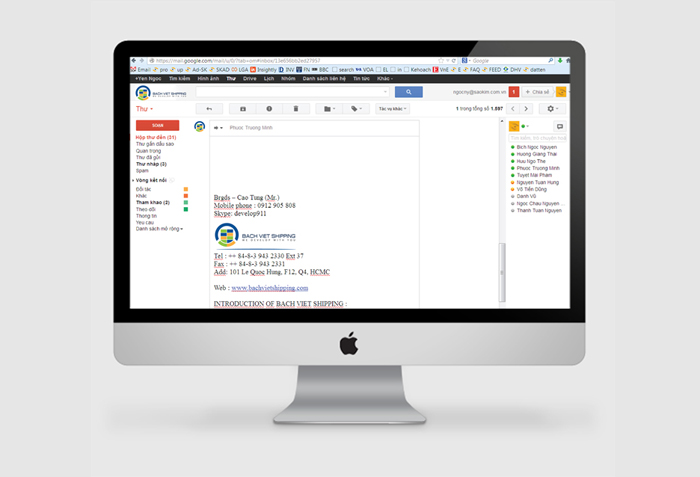 BACH VIET SHIPPING - Thiết kế logo và nhận diện thương hiệu Bach Viet Shipping