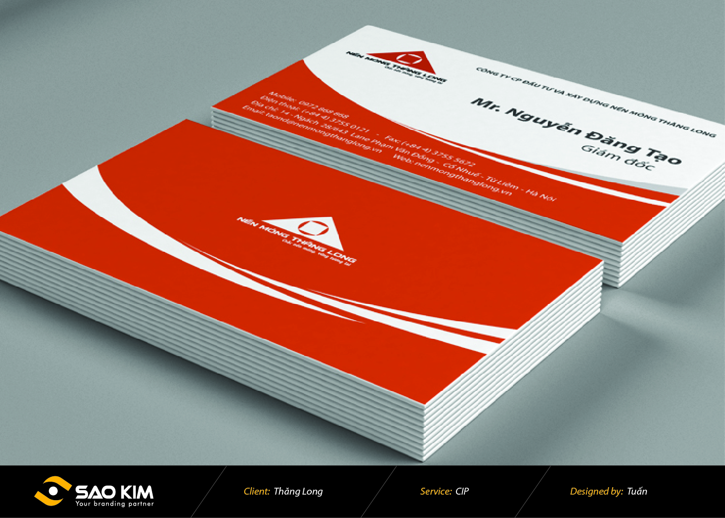 NỀN MÓNG THĂNG LONG - Thiết kế nhận diện thương hiệu công ty cổ phần đầu tư xây dựng nền móng Thăng Long