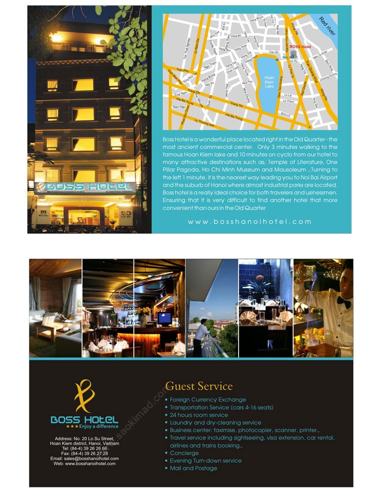 Boss Hotel - Dự án thiết kế brochure cho khách sạn