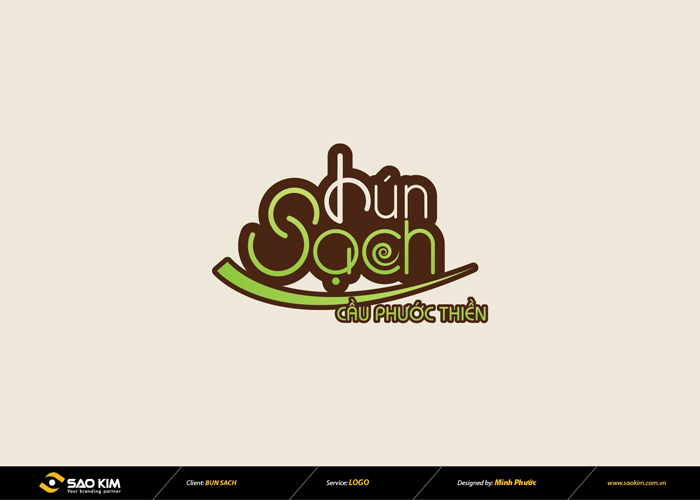Bún Sạch - Thiết kế logo thương hiệu Bún Sạch