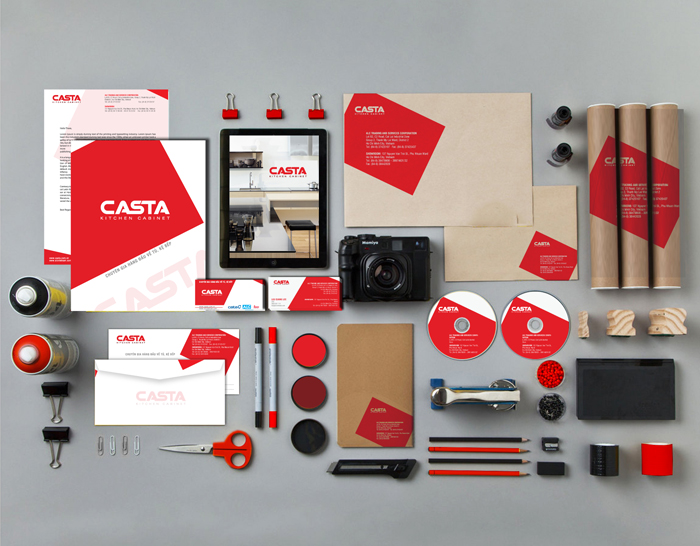CASTA - Thiết kế logo nhãn hiệu tủ bếp cao cấp Casta