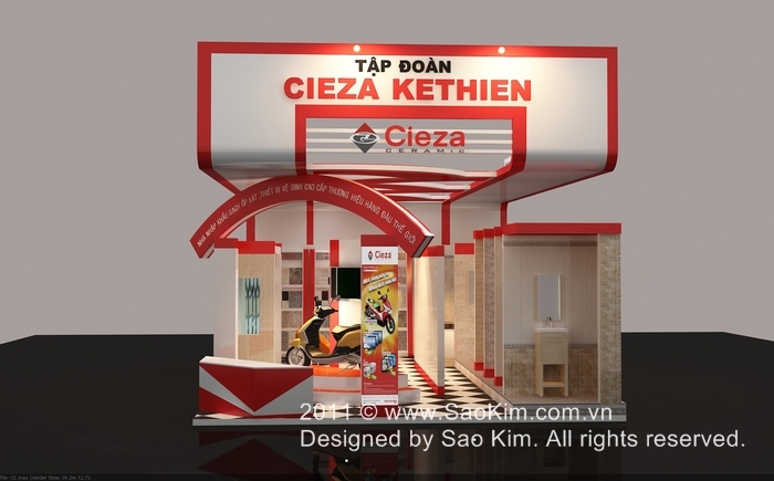 CIEZA KETHIEN - Thiết kế và thi công gian hàng nhập khẩu gạch và Thiết bị vệ sinh CIEZA KETHIEN