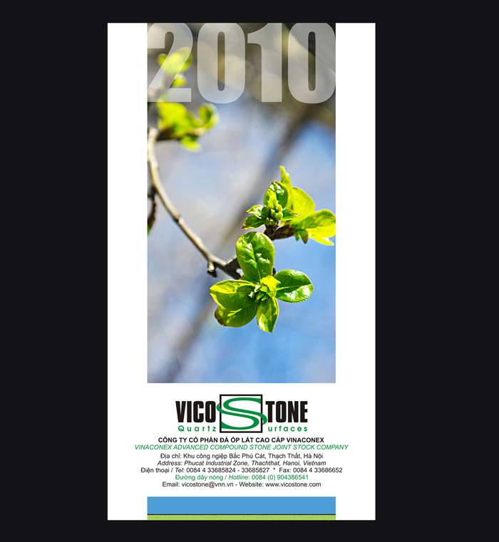 Vinco Stone - Thiết kế in ấn bộ lịch cho Vincostone