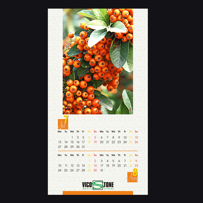 Vinco Stone - Thiết kế in ấn bộ lịch cho Vincostone
