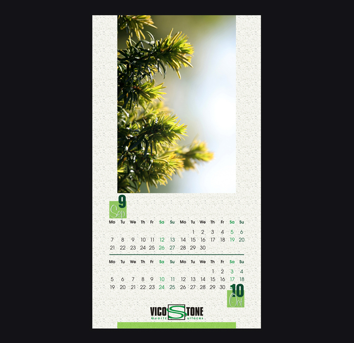 Vinco Stone - Thiết kế in ấn bộ lịch cho Vincostone