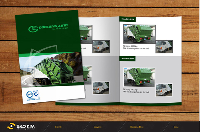 ĐỨC LONG - Thiết kế brocure dịch vụ vận tải công ty Đức Long