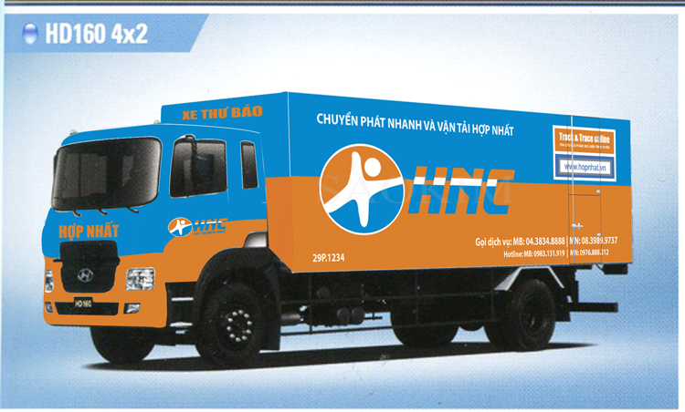 HNC - Thiết kế nhận diện thương hiệu Chuyển phát nhanh Hợp Nhất