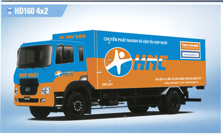 HNC - Thiết kế nhận diện thương hiệu Chuyển phát nhanh Hợp Nhất