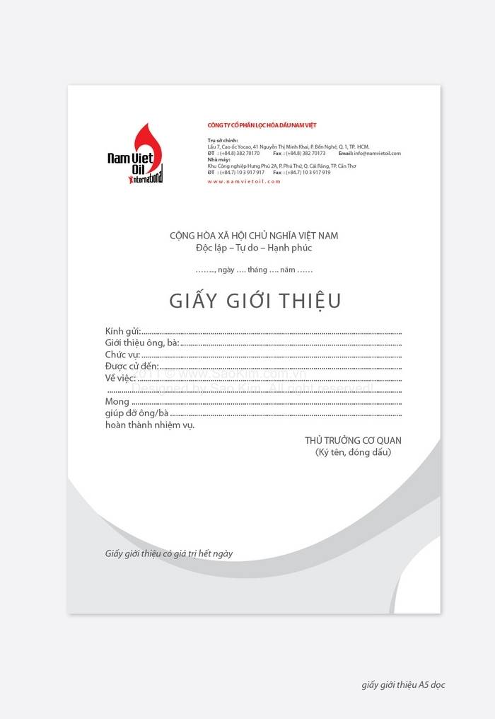 NAM VIET OIL - Thiết kế logo nhận diện thương hiệu hóa dầu Nam Việt