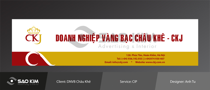 Chau Khe Jewelry - Thiết kế nhận diện thương hiệu cho vàng bạc CKJ