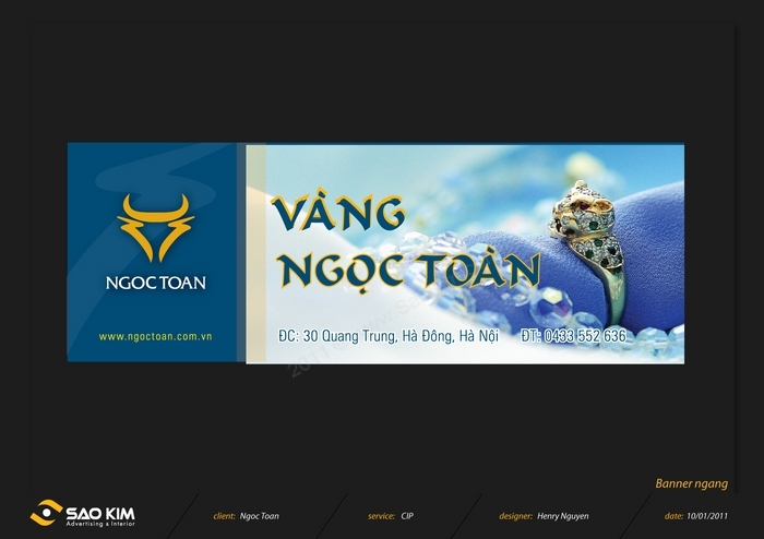 Vàng Ngọc Toàn - Thiết kế thương hiệu vàng Ngọc Toàn
