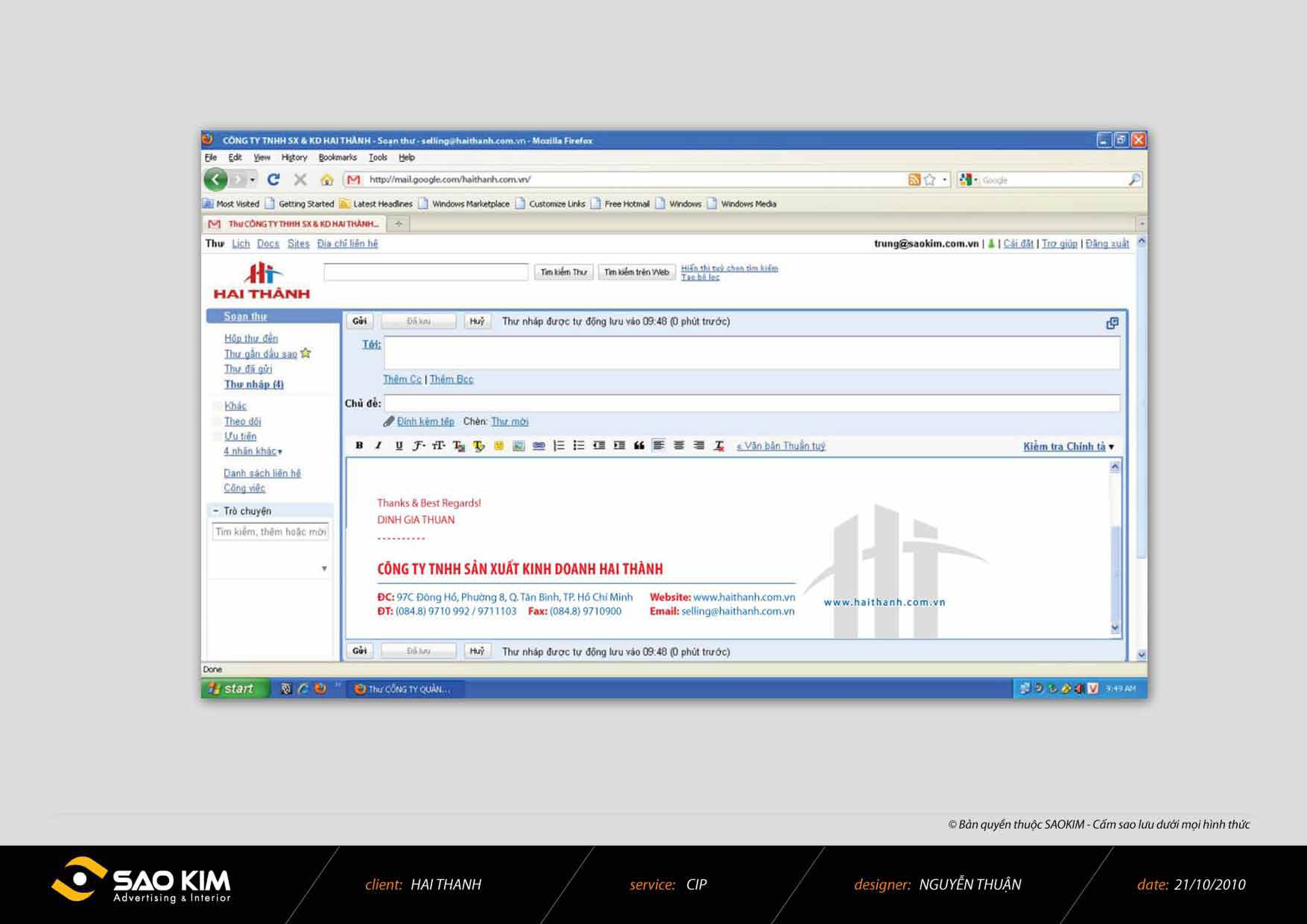 HAI THÀNH - Thiết kế ấn phẩm quảng cáo cho doanh nghiệp Hai Thành