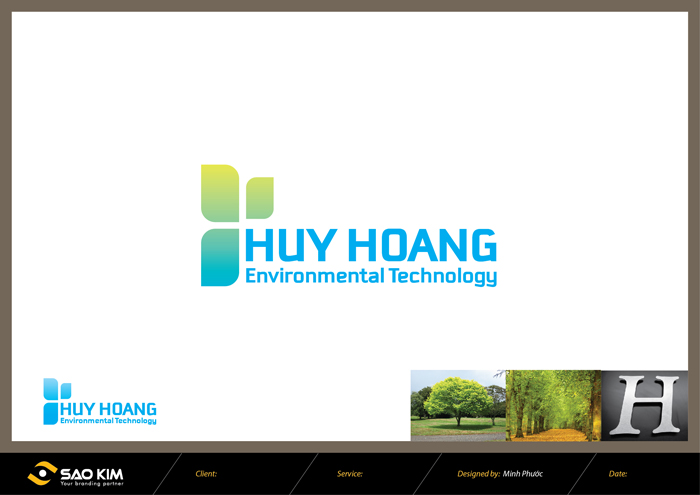 HUY HOANG ENVIRONMENT - Thiết kế nhận diện thương hiệu công ty môi trường Huy Hoàng