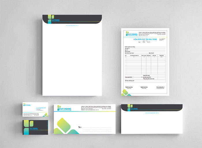 HUY HOANG ENVIRONMENT - Thiết kế nhận diện thương hiệu công ty môi trường Huy Hoàng
