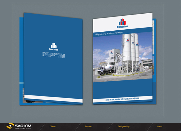 BÊ TÔNG VIỆT NAM - Thiết kế nhận diện thương hiệu công ty TNHH Thương mại Bê tông Việt Nam