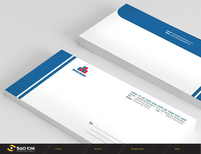 BÊ TÔNG VIỆT NAM - Thiết kế nhận diện thương hiệu công ty TNHH Thương mại Bê tông Việt Nam