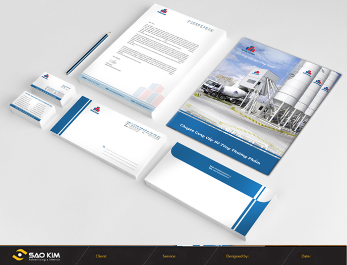 BÊ TÔNG VIỆT NAM - Thiết kế nhận diện thương hiệu công ty TNHH Thương mại Bê tông Việt Nam