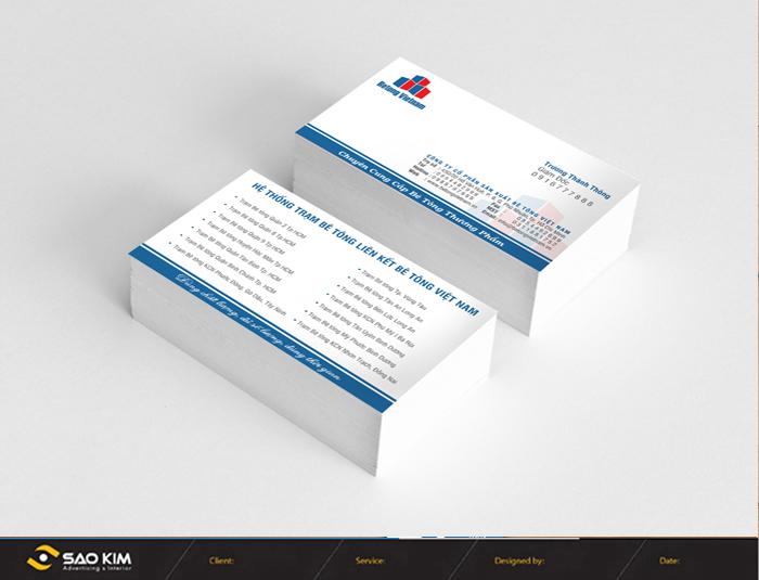 BÊ TÔNG VIỆT NAM - Thiết kế nhận diện thương hiệu công ty TNHH Thương mại Bê tông Việt Nam