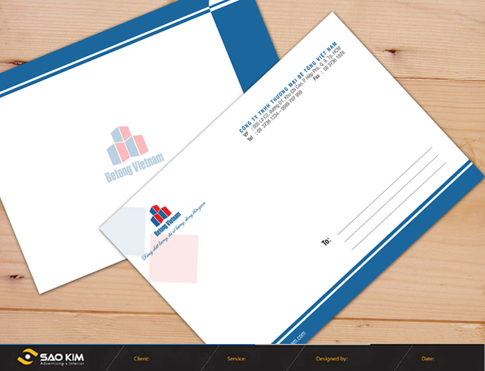 BÊ TÔNG VIỆT NAM - Thiết kế nhận diện thương hiệu công ty TNHH Thương mại Bê tông Việt Nam