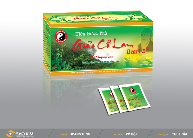 VICENPHARM - Thiết kế bao bì nhãn mác cho sản phẩm chè Giảo Cổ Lam
