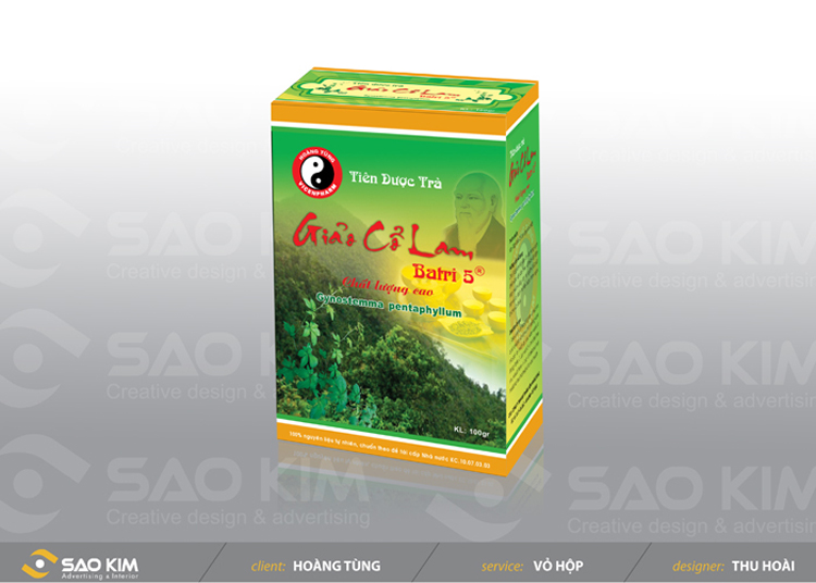 VICENPHARM - Thiết kế bao bì nhãn mác cho sản phẩm chè Giảo Cổ Lam