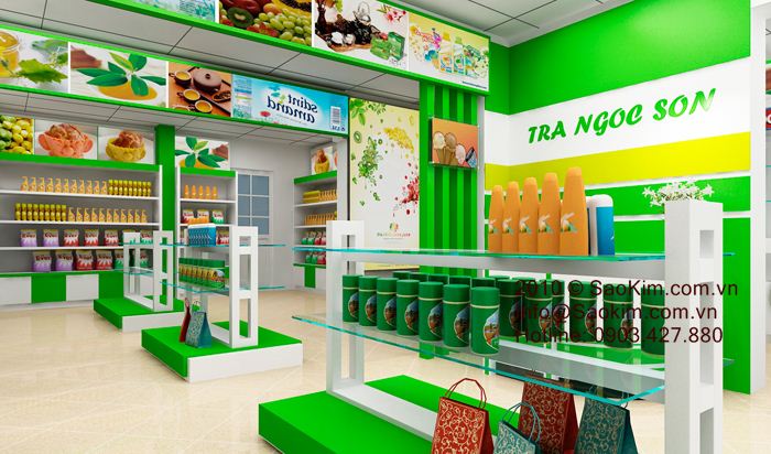 TRÀ CHÍNH SƠN - Thiết kế showroom trà Chính Sơn