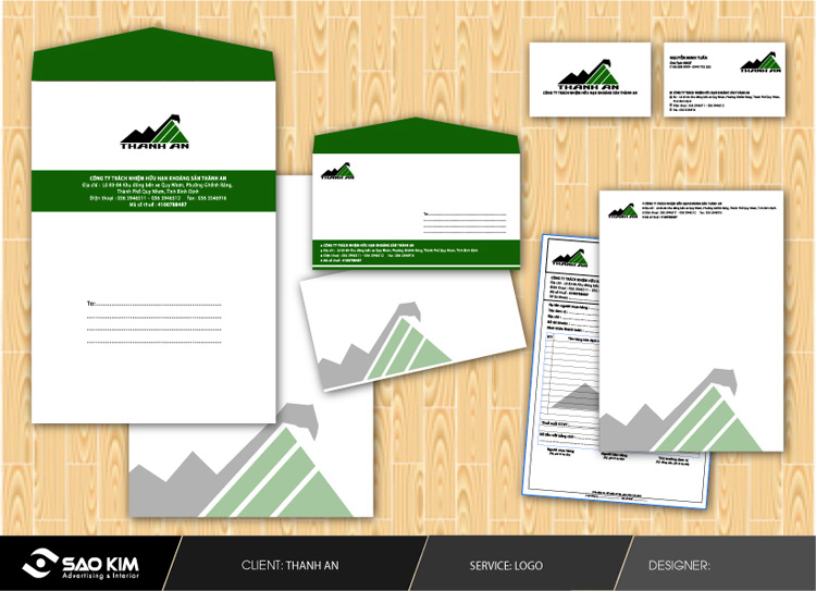 THÀNH AN - Thiết kế logo và nhận diện thương hiệu cho Công ty khoáng sản Thành An