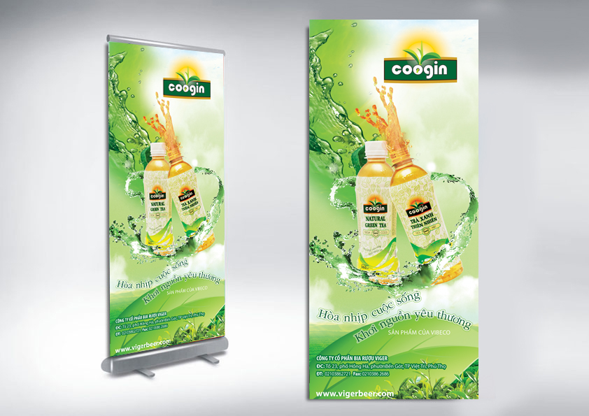 COOGIN - Thiết kế thương hiệu cho trà xanh đóng chai
