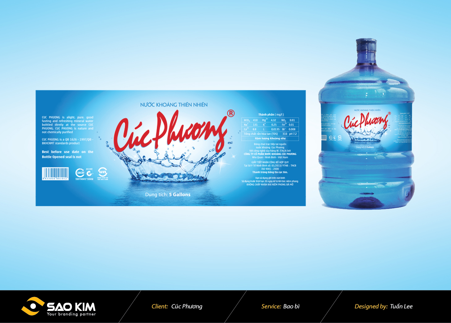 Cúc Phương - Thiết kế bao bì nước uống tinh khiết Cúc Phương