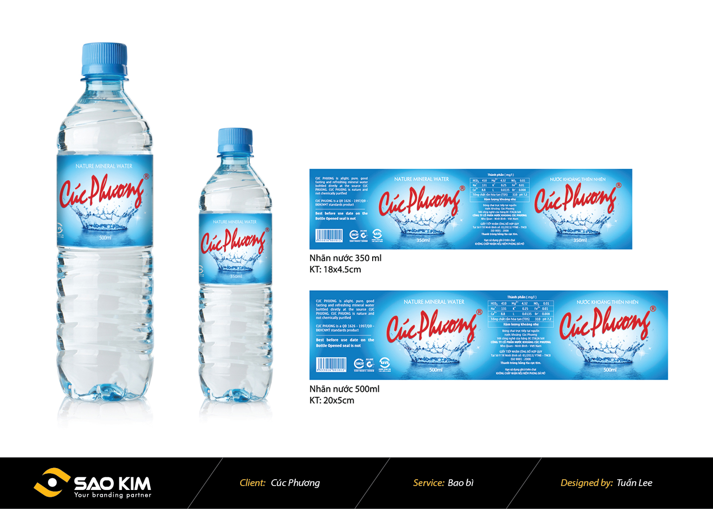 Cúc Phương - Thiết kế bao bì nước uống tinh khiết Cúc Phương