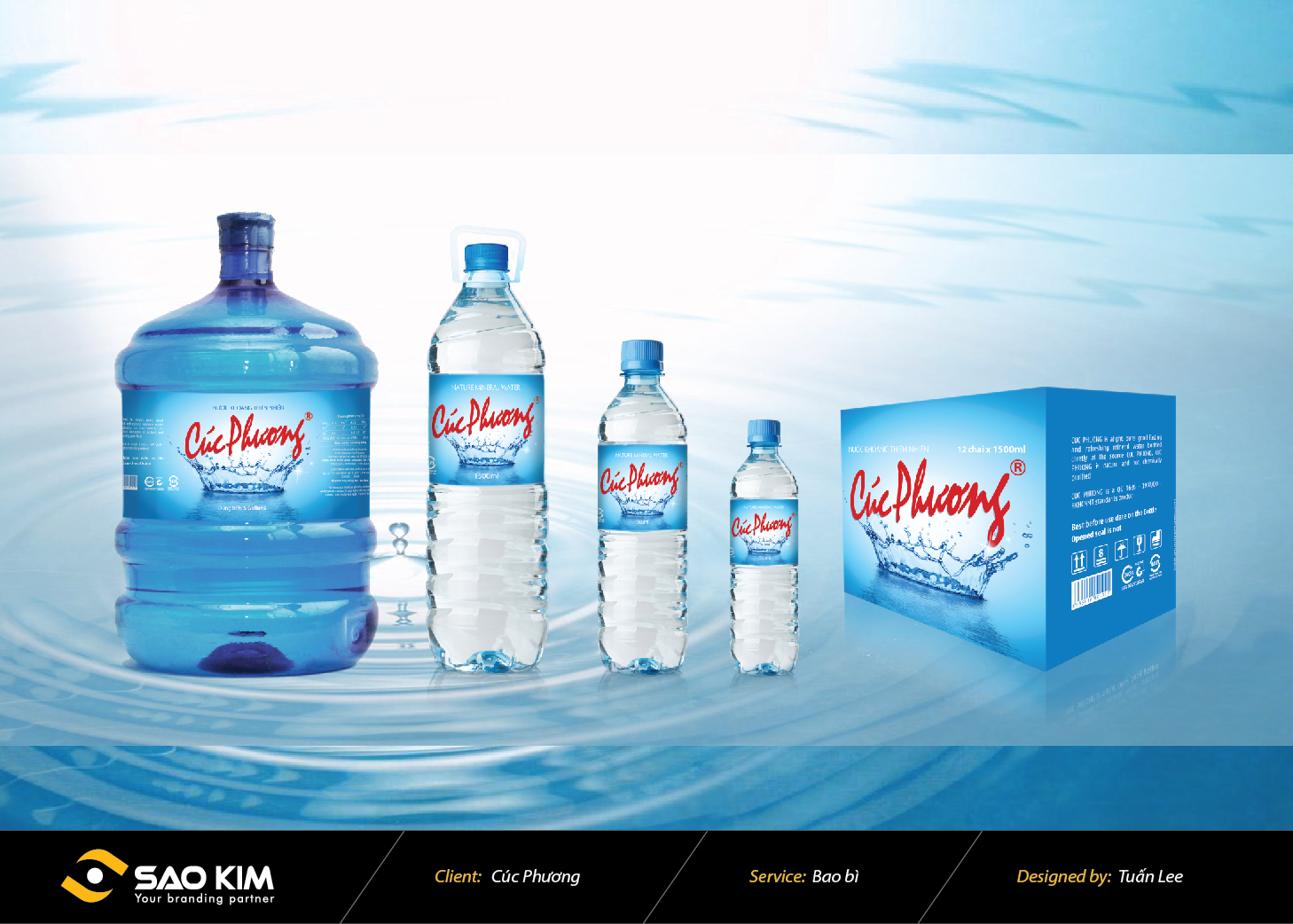 Cúc Phương - Thiết kế bao bì nước uống tinh khiết Cúc Phương