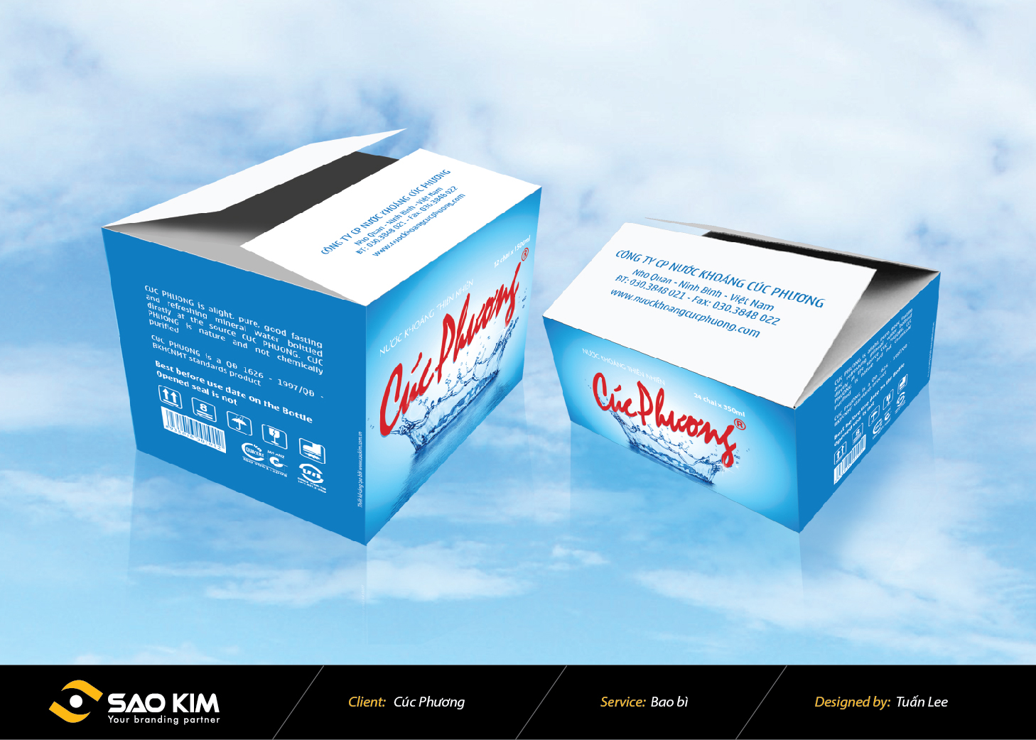 Cúc Phương - Thiết kế bao bì nước uống tinh khiết Cúc Phương