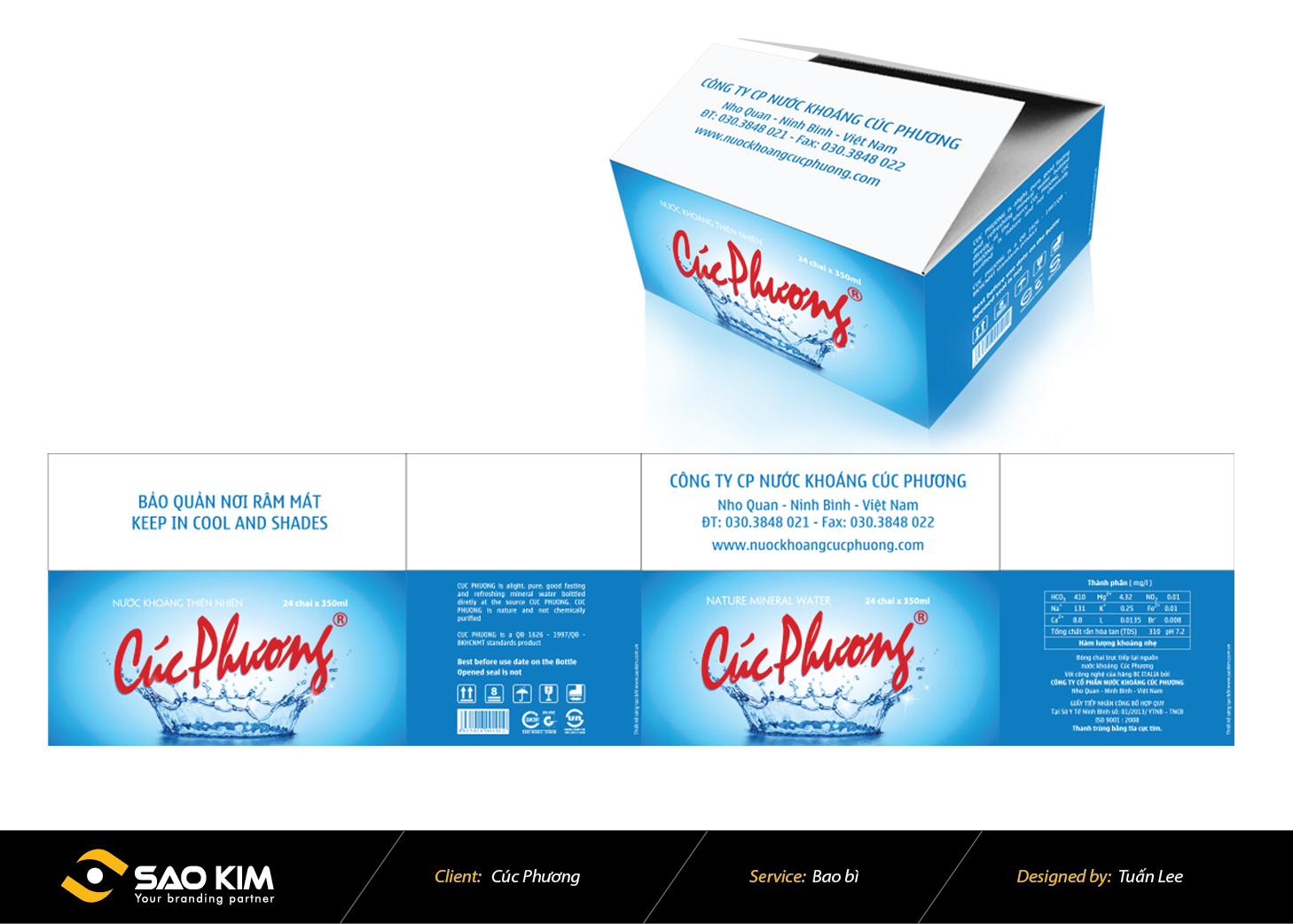 Cúc Phương - Thiết kế bao bì nước uống tinh khiết Cúc Phương