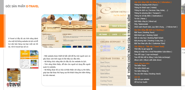 E-TRAVEL - Thiết kế kế brochure giới thiệu dịch vụ E-TRAVEL