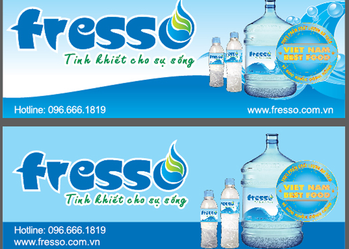FRESSO - Thiết kế thương hiệu nước tinh khiết Fresso