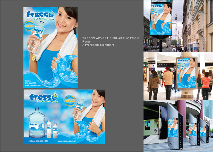 FRESSO - Thiết kế thương hiệu nước tinh khiết Fresso