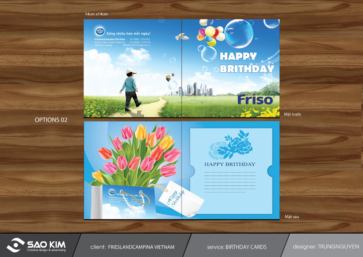 Thiết kế thiệp chúc mừng sinh nhật sữa Friso - Dự án Thiết kế thiệp chúc mừng sinh nhật sữa Friso